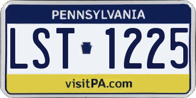 PA license plate LST1225
