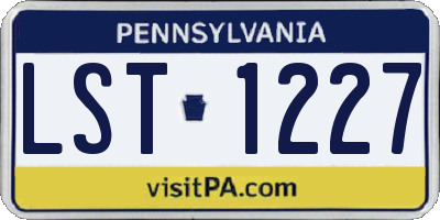PA license plate LST1227