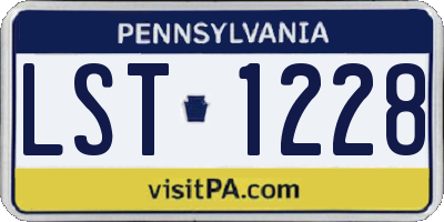 PA license plate LST1228