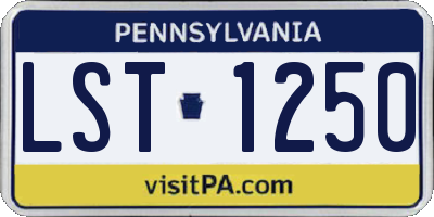 PA license plate LST1250