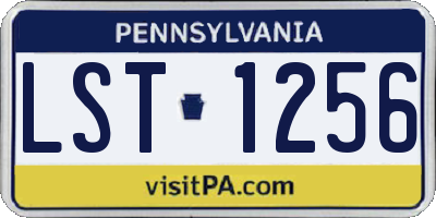 PA license plate LST1256