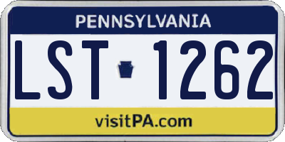 PA license plate LST1262