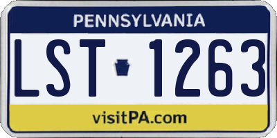 PA license plate LST1263
