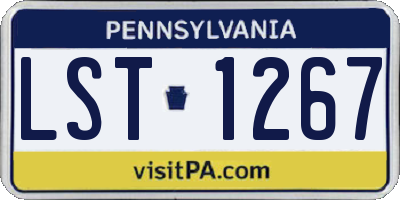 PA license plate LST1267