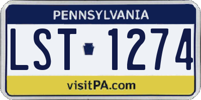 PA license plate LST1274