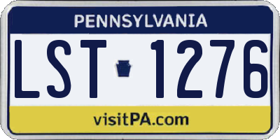 PA license plate LST1276