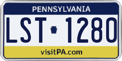 PA license plate LST1280