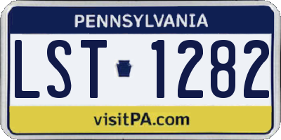 PA license plate LST1282