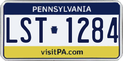 PA license plate LST1284