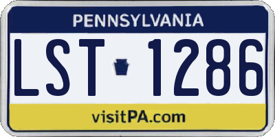 PA license plate LST1286