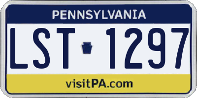 PA license plate LST1297