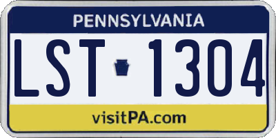 PA license plate LST1304