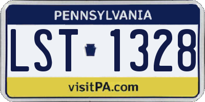PA license plate LST1328