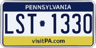 PA license plate LST1330