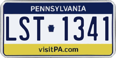 PA license plate LST1341