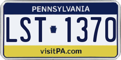 PA license plate LST1370