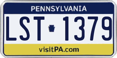 PA license plate LST1379