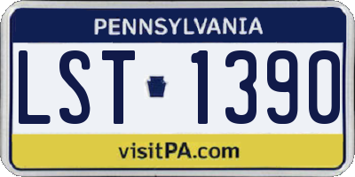 PA license plate LST1390