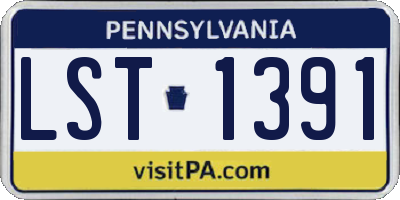 PA license plate LST1391
