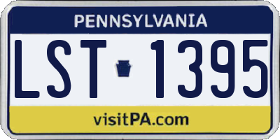 PA license plate LST1395