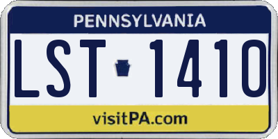 PA license plate LST1410