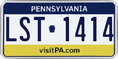 PA license plate LST1414