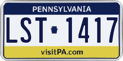 PA license plate LST1417