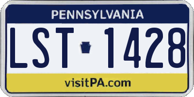 PA license plate LST1428