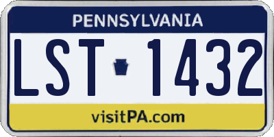 PA license plate LST1432