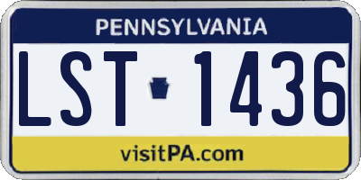 PA license plate LST1436