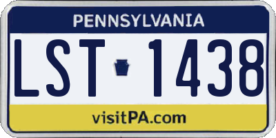 PA license plate LST1438
