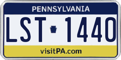 PA license plate LST1440