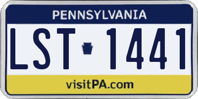 PA license plate LST1441