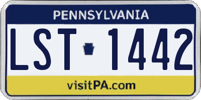 PA license plate LST1442