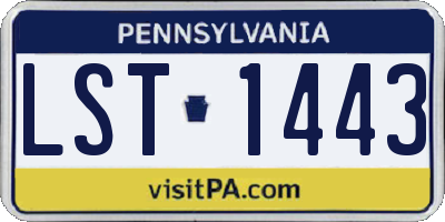 PA license plate LST1443