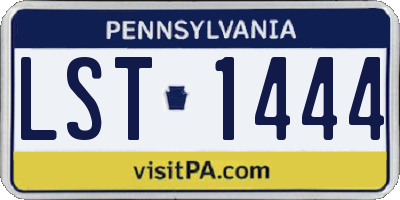 PA license plate LST1444