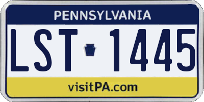 PA license plate LST1445