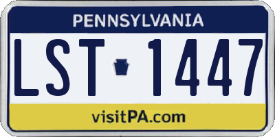 PA license plate LST1447