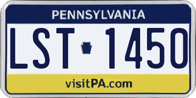 PA license plate LST1450