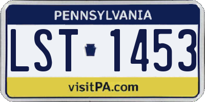 PA license plate LST1453