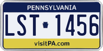 PA license plate LST1456