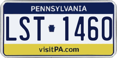 PA license plate LST1460