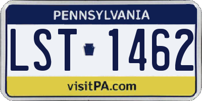 PA license plate LST1462