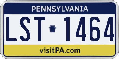 PA license plate LST1464