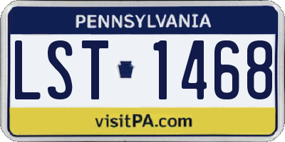 PA license plate LST1468