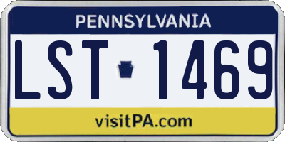 PA license plate LST1469