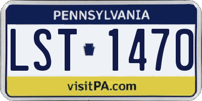 PA license plate LST1470