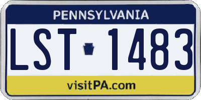 PA license plate LST1483