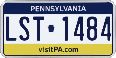 PA license plate LST1484
