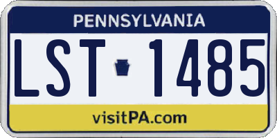 PA license plate LST1485